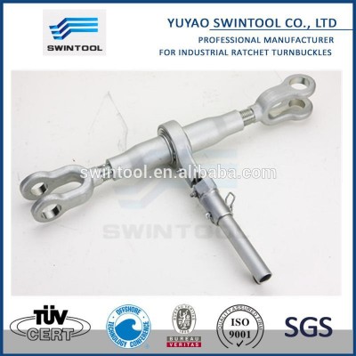 Ratchet load binder with forged jaw clevis