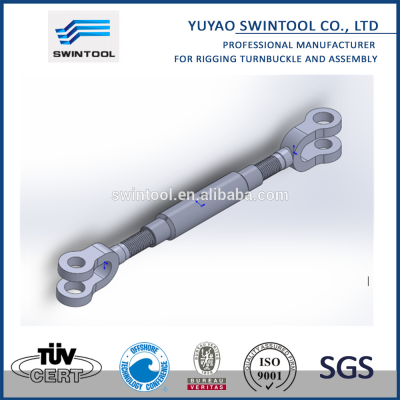 M33-6H M22-6H Galv. DIN 1478 turnbuckle with 2 jaws and pressed square wrench